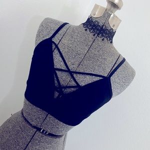 Black Crossed Bralette